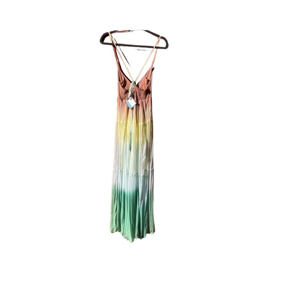 Letarte Ombre Layered Chiffon Halter Dress - Picture 2 of 13